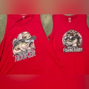 Son and dad shirts men shirt is xl and boy shirt is L $32 for both